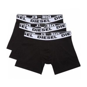 Diesel Boxer Brief Men Medium Black White Sebastian Cotton Stretch 3 Pack